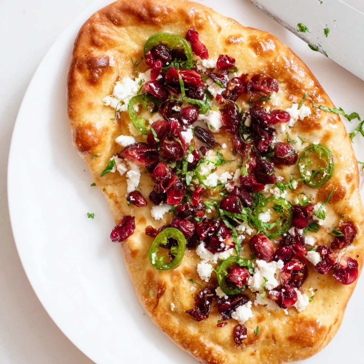 Ginger Cranberry Jalapeño Flatbread