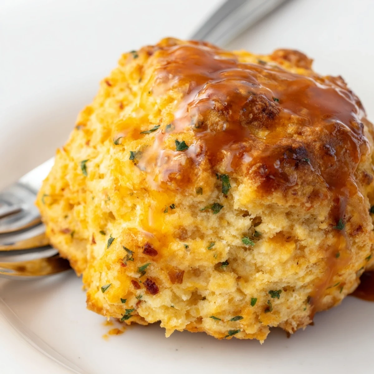 Savory Buffalo Ranch Chili Garlic Biscuit Scones, perfect for game day gatherings and snacking.  