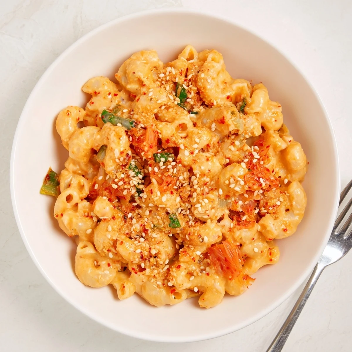 Spicy Kimchi Mac & Cheese