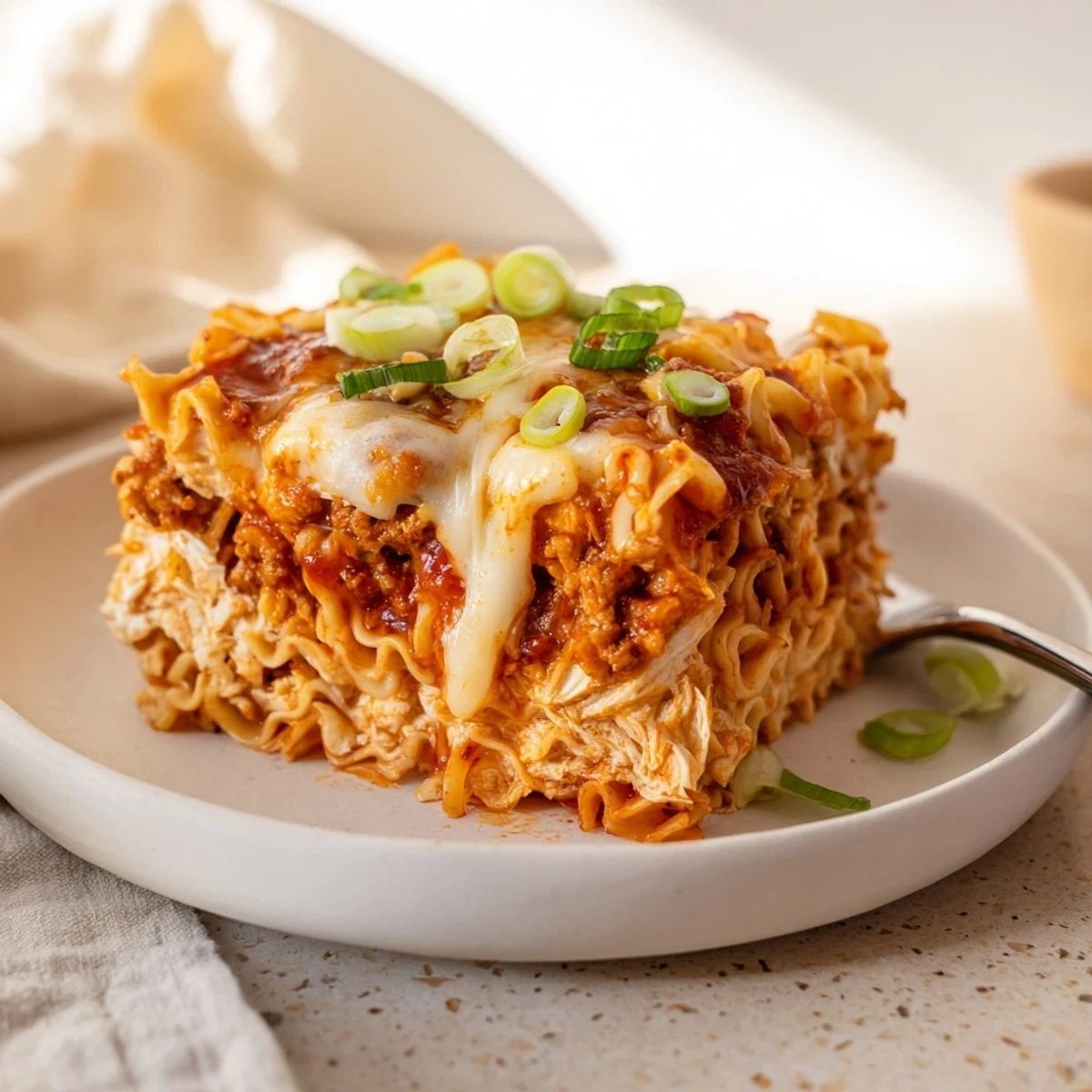 Spicy Ramen Lasagna Fusion
