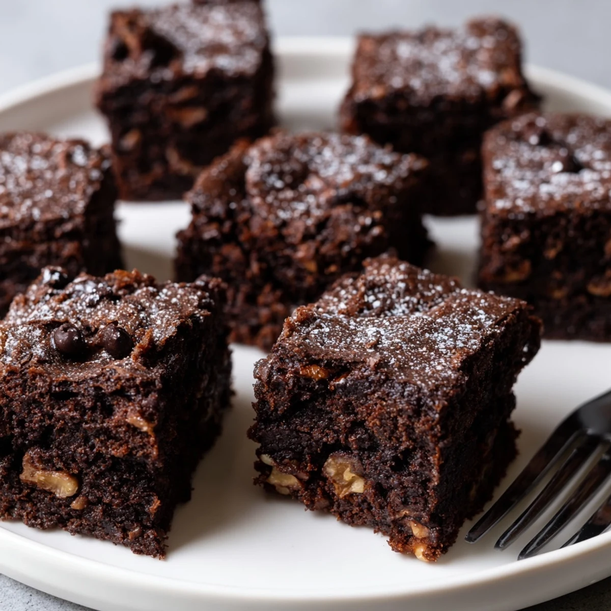 Fudgy zero-waste brownies made from leftover nut-milk pulp, perfect for dessert.  