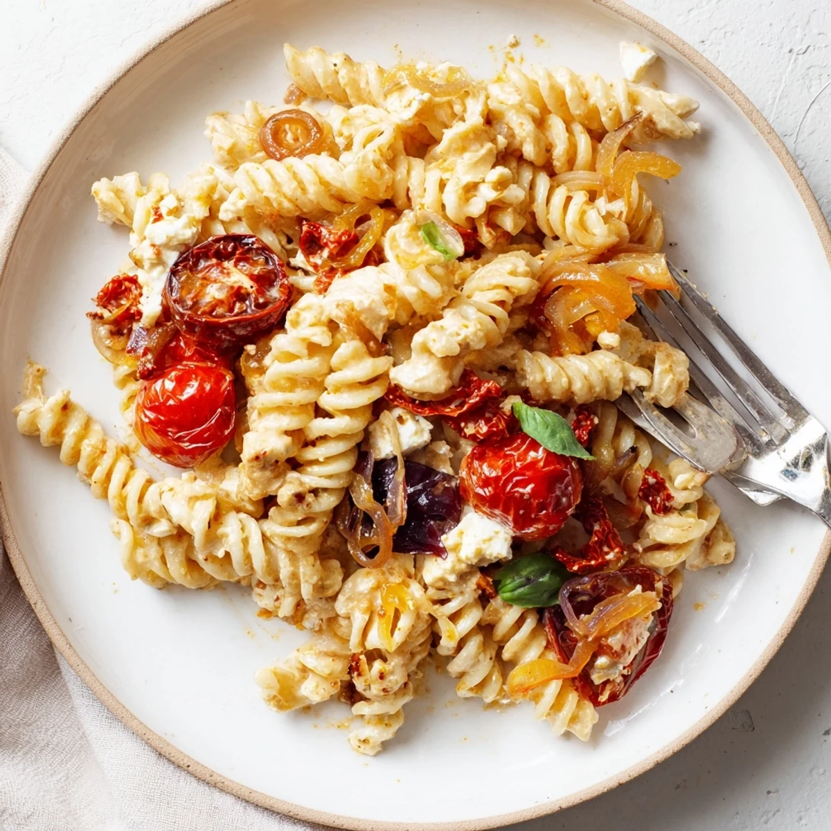 Baked Feta Pasta Onion Twist