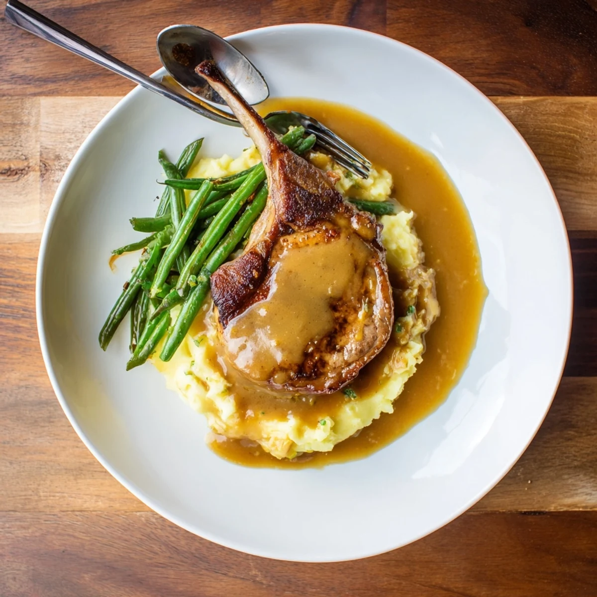 Pork Chops Cheddar Mash Bowl #97