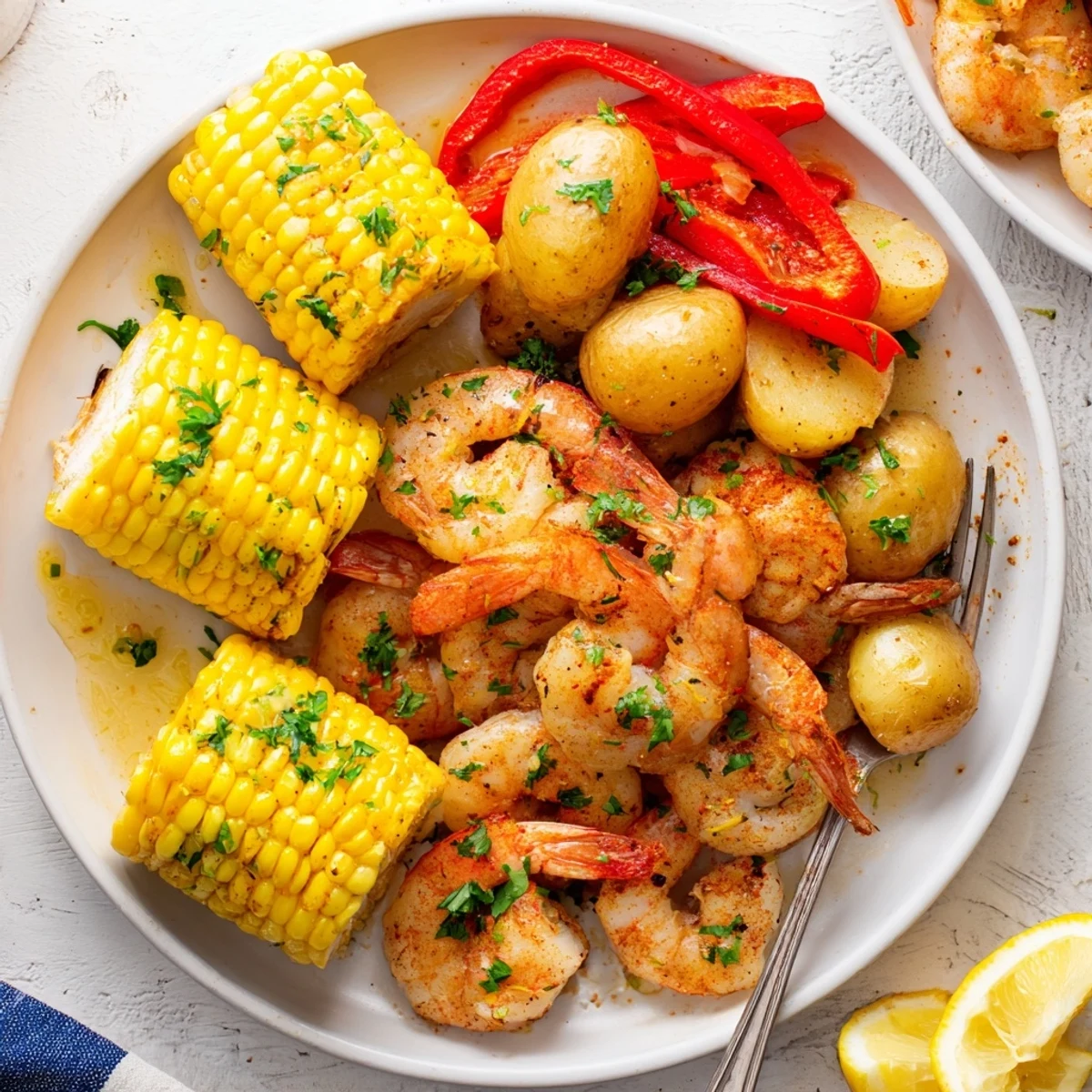 Cajun Shrimp Sweet Corn Platter #95