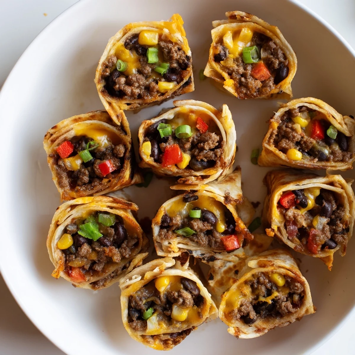 Golden sheet pan quesadillas with beef brimming with melted cheese and delicious fillings.