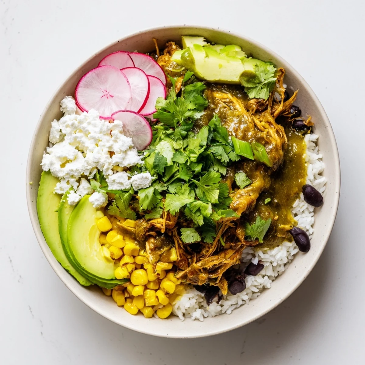 Green Enchiladas Rice Bowl