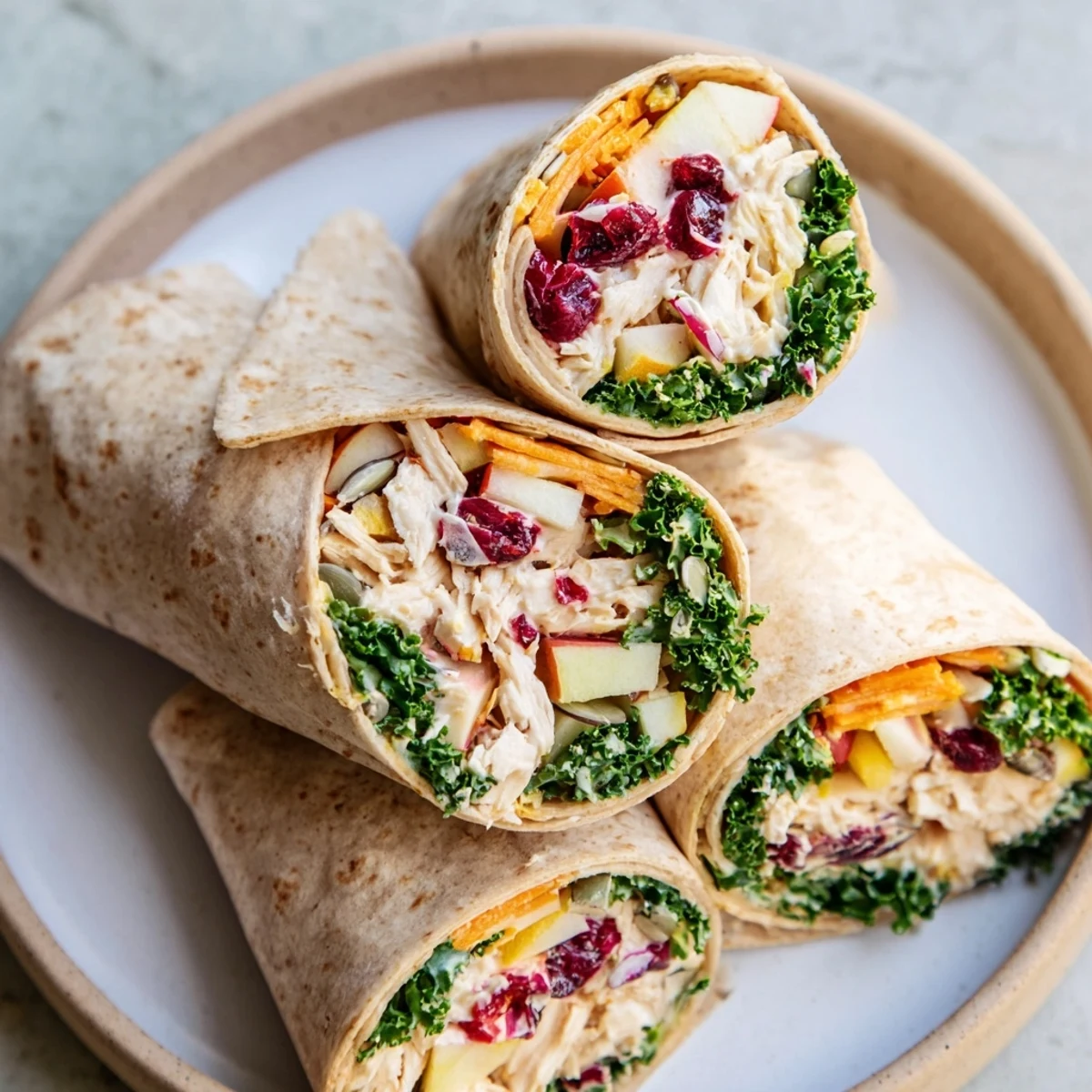 Cranberry Apple Slaw Turkey Wrap