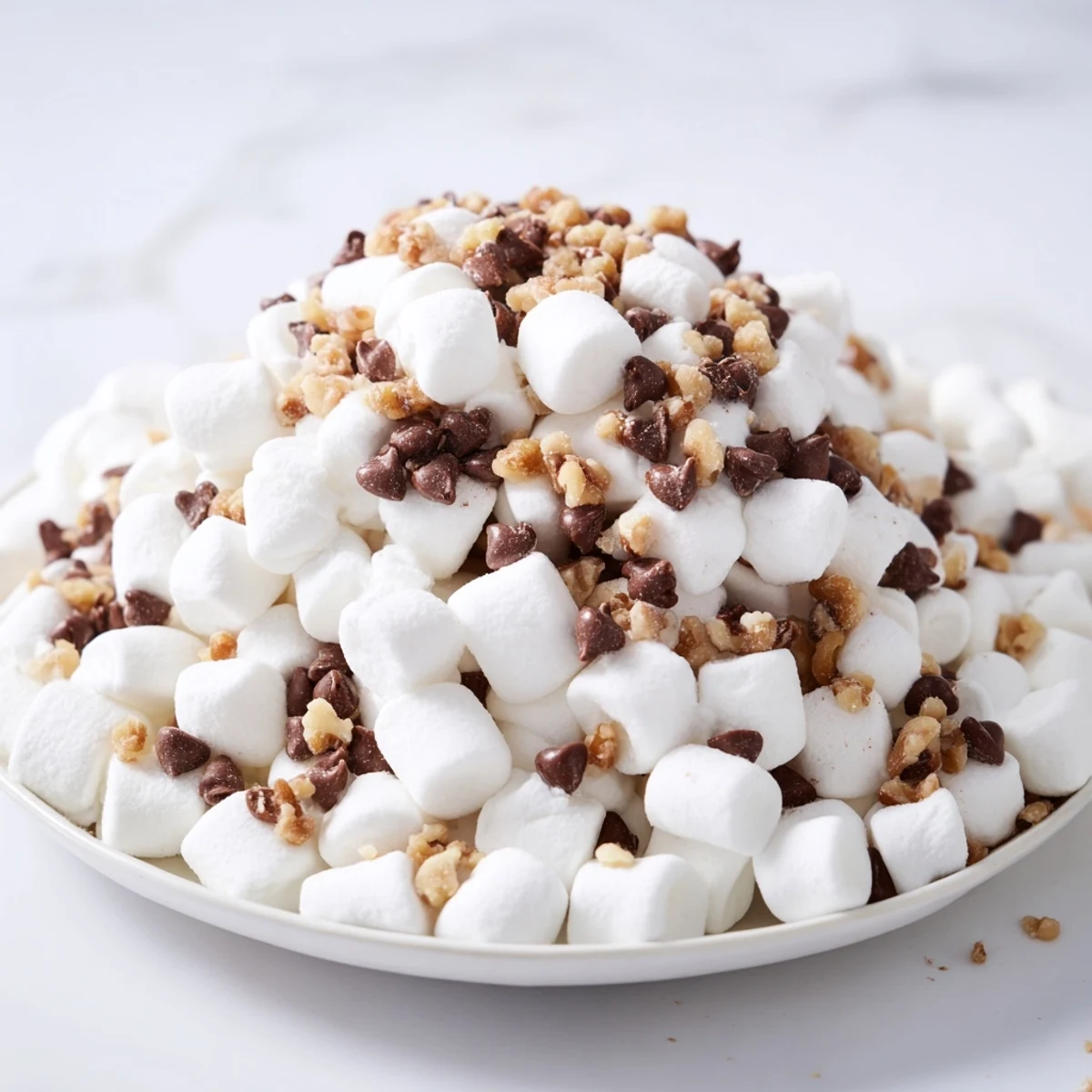 Sweet, melted chocolate chips and marshmallows make a quick and delicious Quick Dessert.