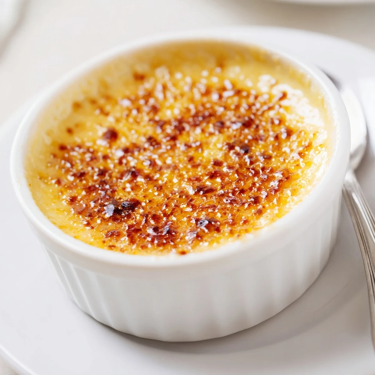 Silky smooth custard base topped with caramelized sugar, this easy 3-Ingredient Crème Brûlée is divine.