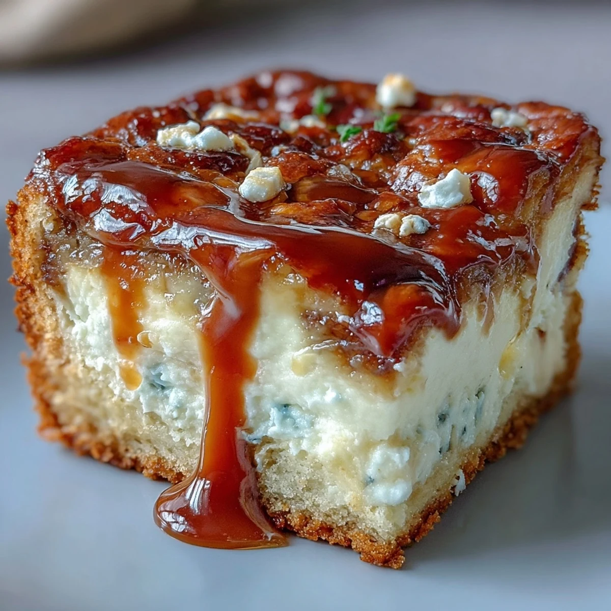 Freshly baked Caramel Cream Cheese Bread with a golden crust, gooey caramel swirls, and a creamy cheesecake-like center.