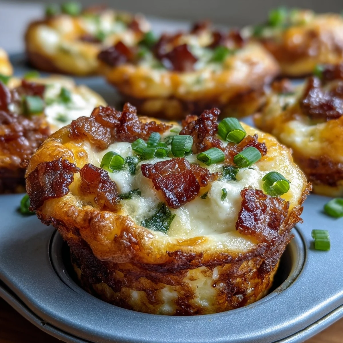 Perfectly portable Ranch Bacon Breakfast Egg Bites on a serving plate, ideal for a savory quick breakfast on busy mornings.