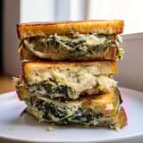 Spinach Artichoke Dip Grilled Cheese