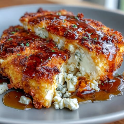 Crispy hot honey feta chicken with golden crust and creamy feta, drizzled with spicy-sweet honey glaze.  