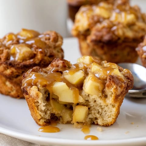 Caramel Apple Sourdough Muffins