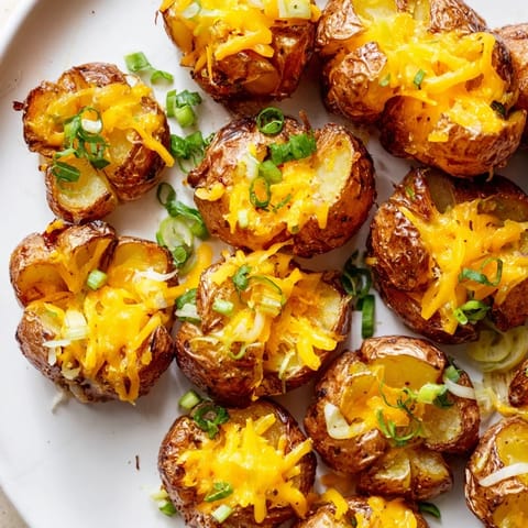 Smashed Green Onion Potato Bombs