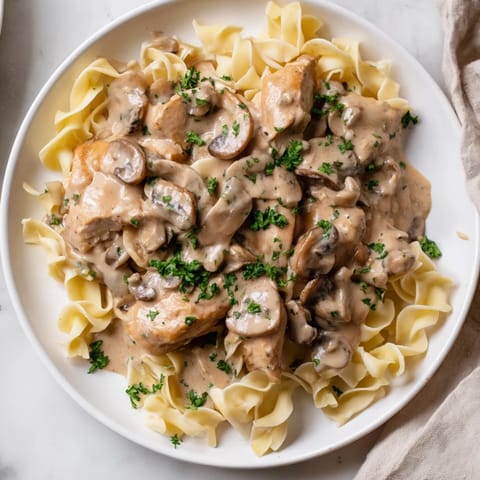 Creamy Chicken Stroganoff