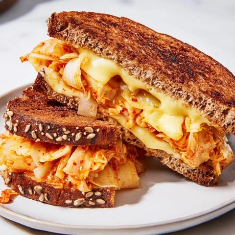 Skillet Kimchi Cheddar Sandwich