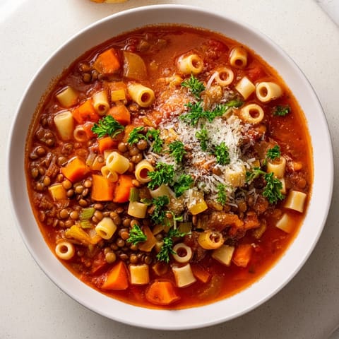 Ditalini Lentil Soup