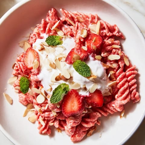 Sweet Strawberry Yogurt Pasta