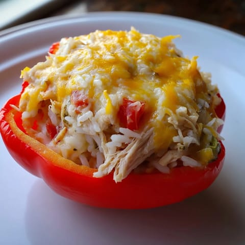 Cheesy Chicken Stuffed Peppers
