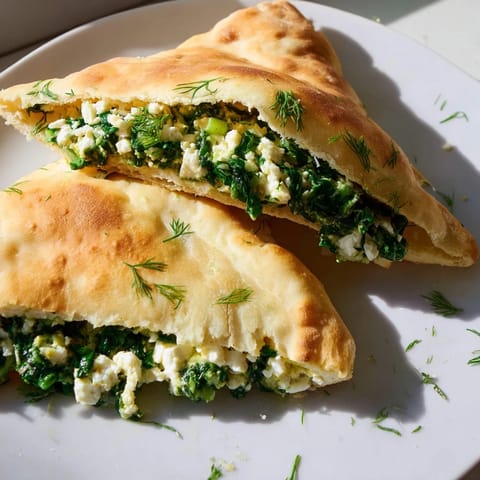 Turkish Spinach Feta Flatbread