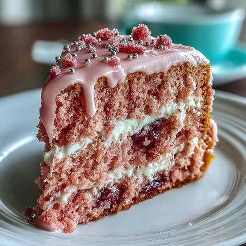 Bridal Shower Rosé Velvet Cake showcases luscious pink frosting and shimmering edible gold drip.