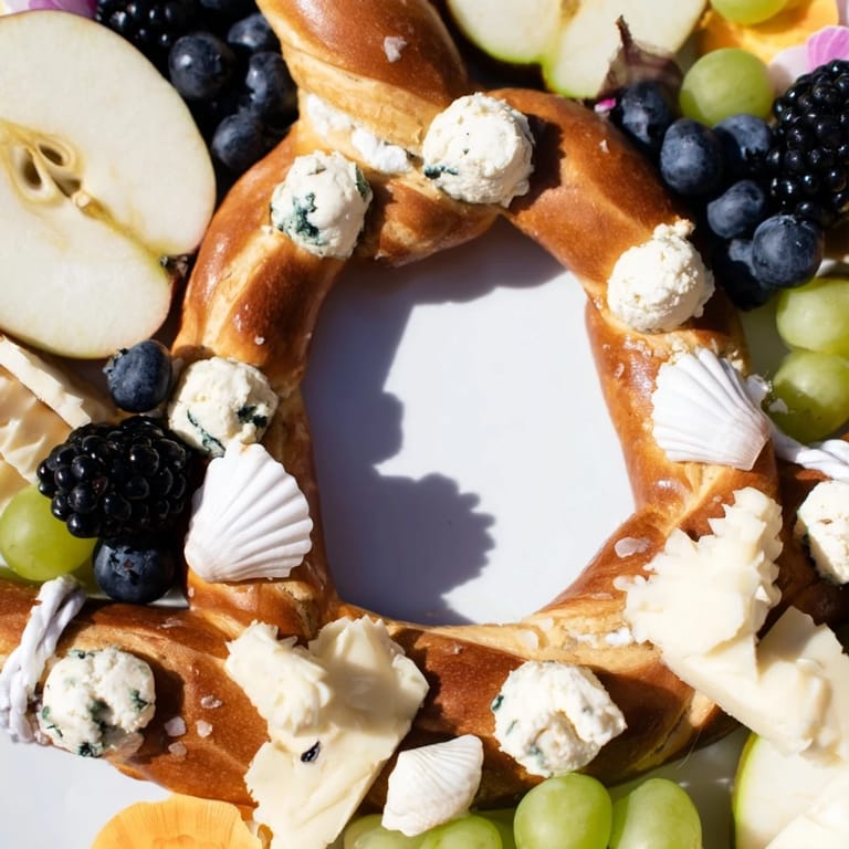 Visually stunning Anchor Maritime Board showcasing fresh ingredients with a beautiful, themed presentation.