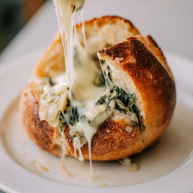 Perfectly grilled sourdough halves revealing the gooey, savory spinach artichoke grilled cheese interior, ideal for a comforting lunch.
