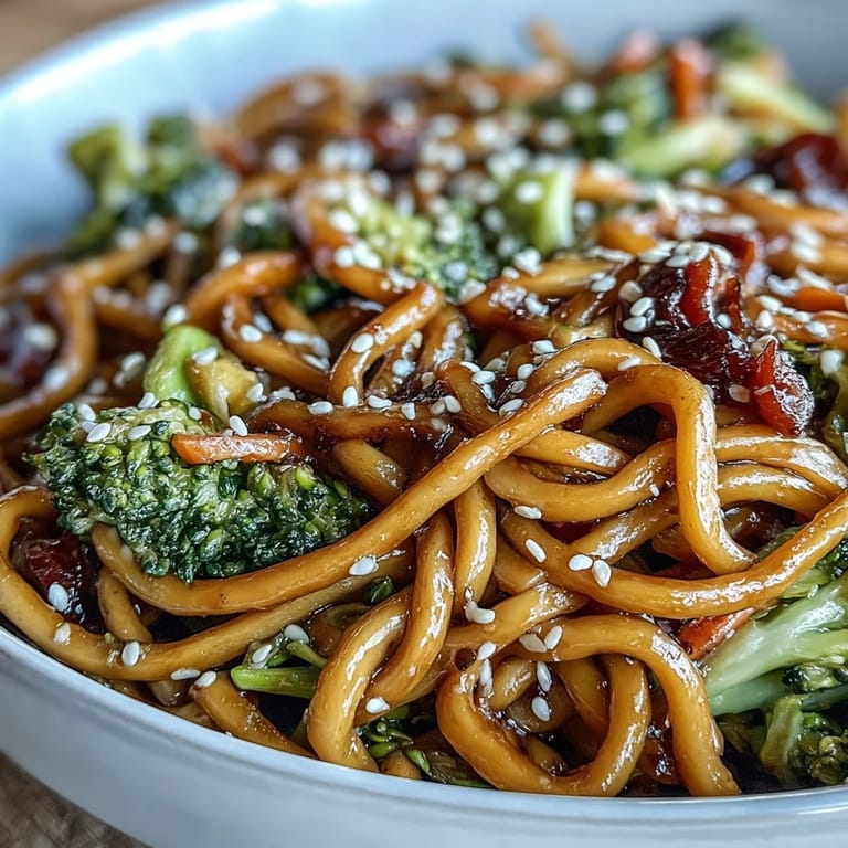 A quick, 30-minute vegetarian Asian noodle bowl for four, perfect with green onions for extra flavor.  