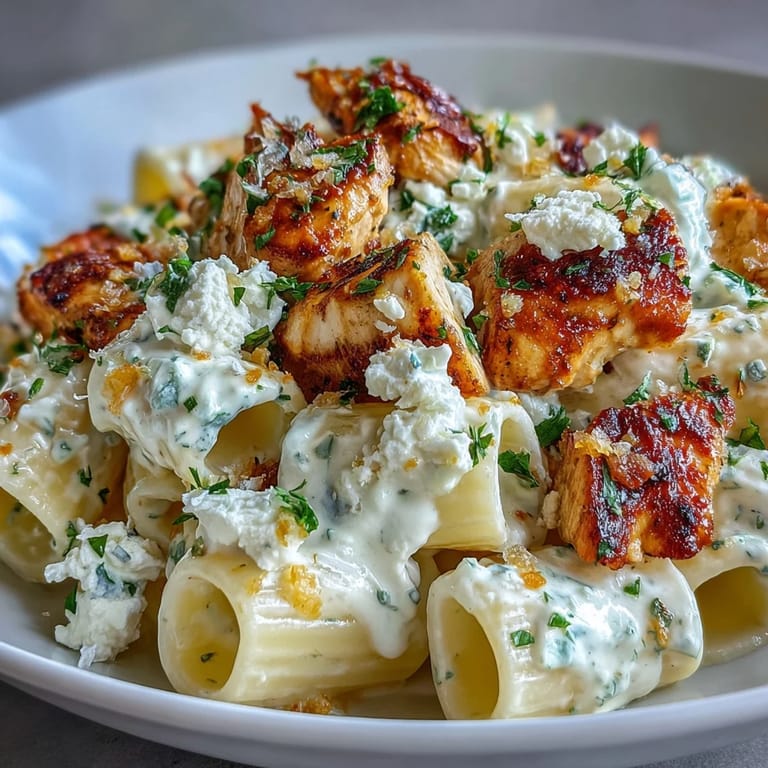 Steaming Creamy Lemon Feta Chicken Pasta plated with a forkful ready to eat, bright lemon zest visible.
