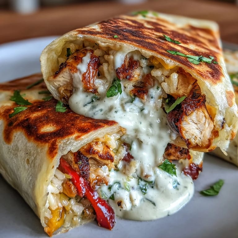 Flavorful Chicken Bell Pepper Ranch Burritos with rice, cheese, and ranch, toasted until crispy and golden.