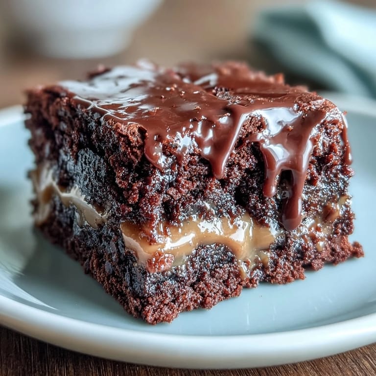 Moist chocolate brownies made with sourdough discard, finished with a sweet peanut butter swirl for irresistible flavor.