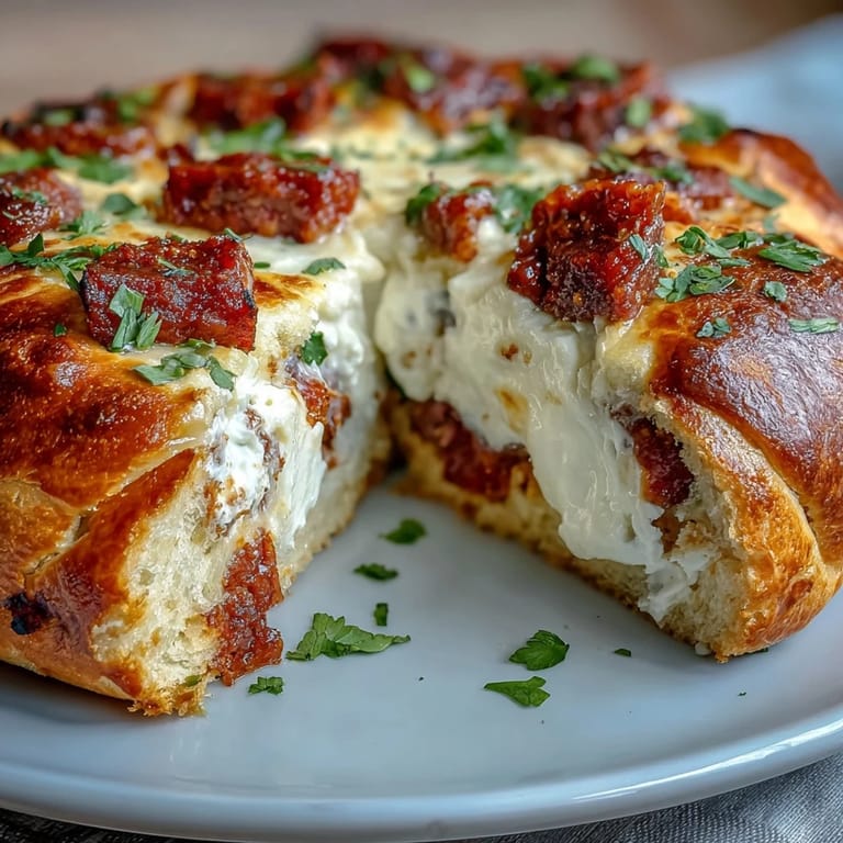 Savory Italian Easter Pie with Ricotta and Salami, baked in a tender pastry shell, rich ricotta filling studded with salami and melted cheese for a hearty, festive slice.