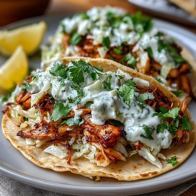 Fresh cabbage slaw, juicy roasted chicken, and creamy lemon sauce wrapped in soft tortillas.