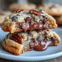 Irish cream chocolate chip cookies with a soft, chewy texture and rich chocolate chips for a festive St. Patrick's Day treat.