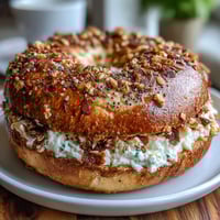 High-protein cottage cheese bagels baked golden brown, perfect for a healthy breakfast or post-workout snack.  
